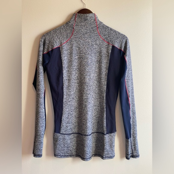 Athleta Running Wild Half Zip Colorblock 1/2 Zip Gray Navy Red Size XS - Picture 11 of 12